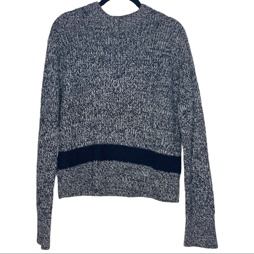 Club Monaco Cashmere Grey Black Knit Sweater Women's Size Small